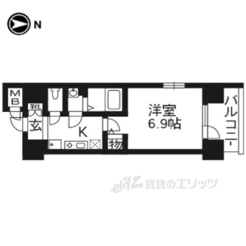 アスヴェル京都七条通の間取り