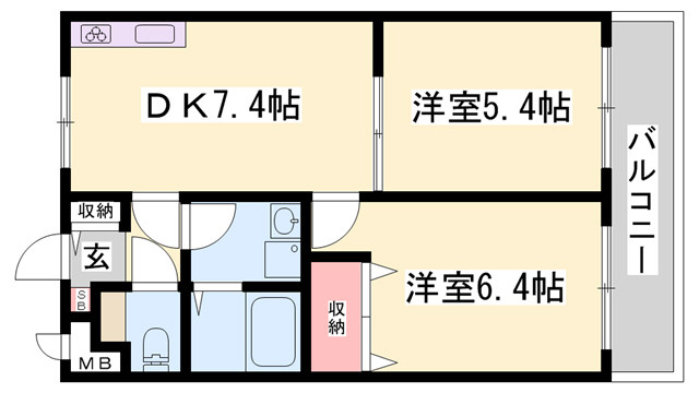 キャッスルコート赤穂の間取り