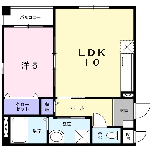 堺市堺区西湊町のマンションの間取り