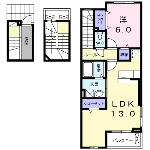 ラ　サクセション宝塚の間取り