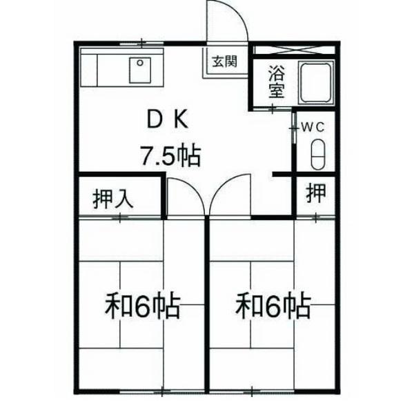 シティーハイム島野の間取り