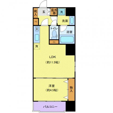 仙台市青葉区国分町のマンションの間取り