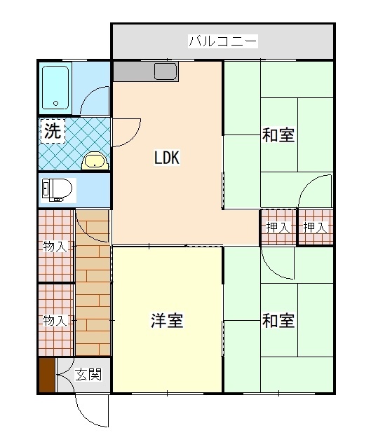 西岡マンションの間取り