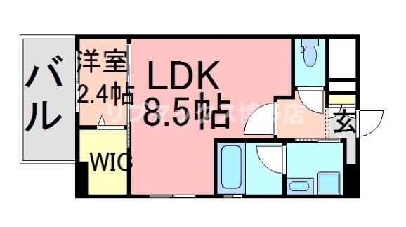 【ヴィラージュ県庁前参番館の間取り】