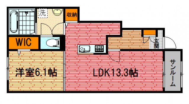 安芸高田市吉田町常友のアパートの間取り