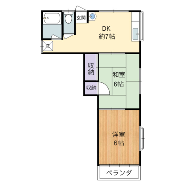 小金井市中町のアパートの間取り