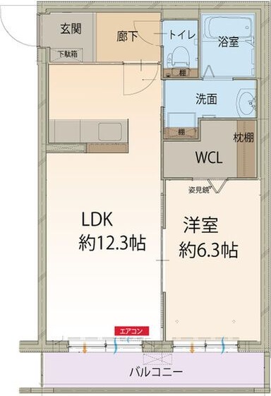 長久手市石場のマンションの間取り