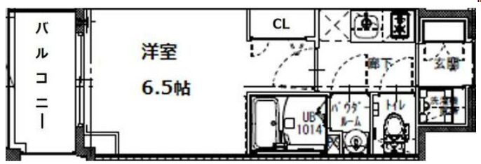 大阪市福島区海老江のマンションの間取り