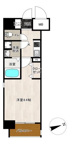 広島市安佐南区大塚西のマンションの間取り