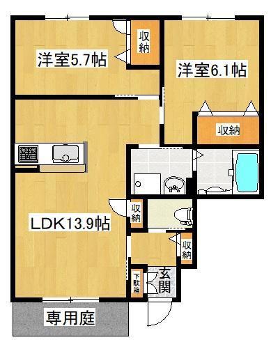 シャーメゾンレーベンＢの間取り