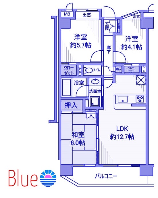 日神パレステ一ジ鴨居の間取り