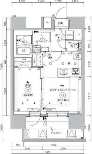 クオリタス秋葉原の間取り