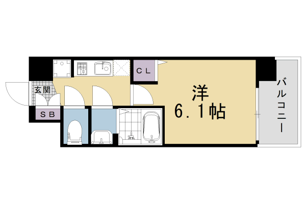 京都市南区上鳥羽勧進橋町のマンションの間取り