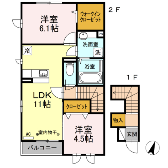 ボンジュール相模大野Ａの間取り