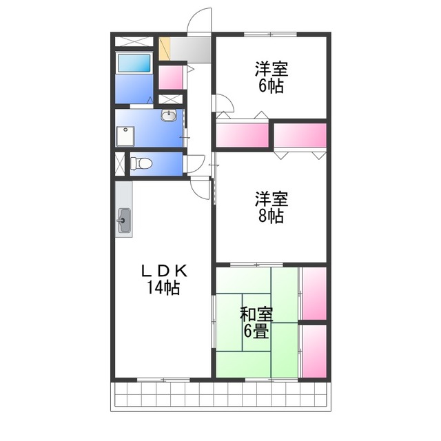 ダイヤモンドハイツの間取り