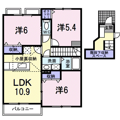 [家電付き] シャンドフルールの間取り