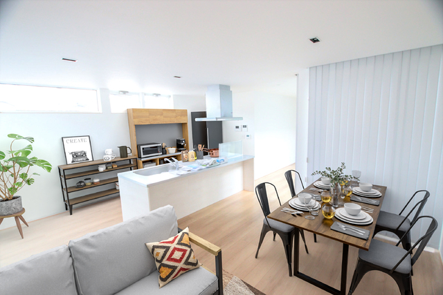 居室・リビング　ＣＧ家具配置イメージ※実際の家具はございません。