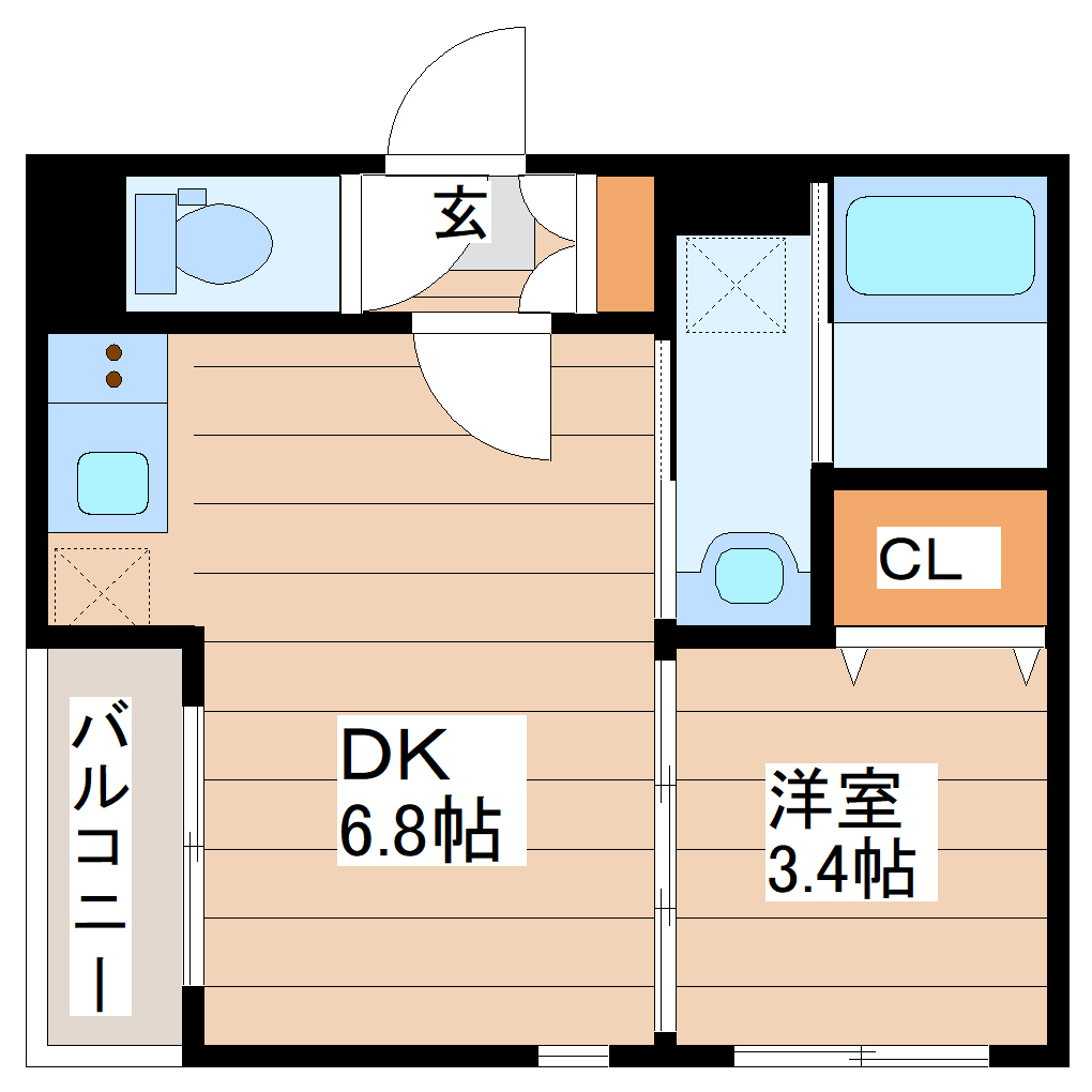 ソレイユ薬師堂Aの間取り