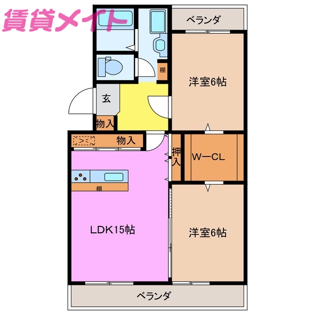 プロミネント桑名徳成の間取り