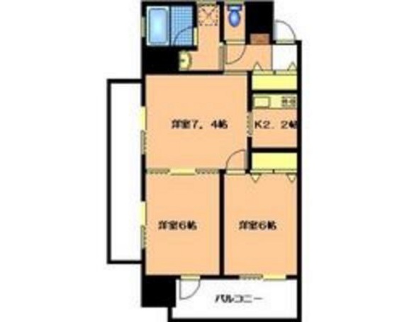 広島市安佐南区安東のマンションの間取り