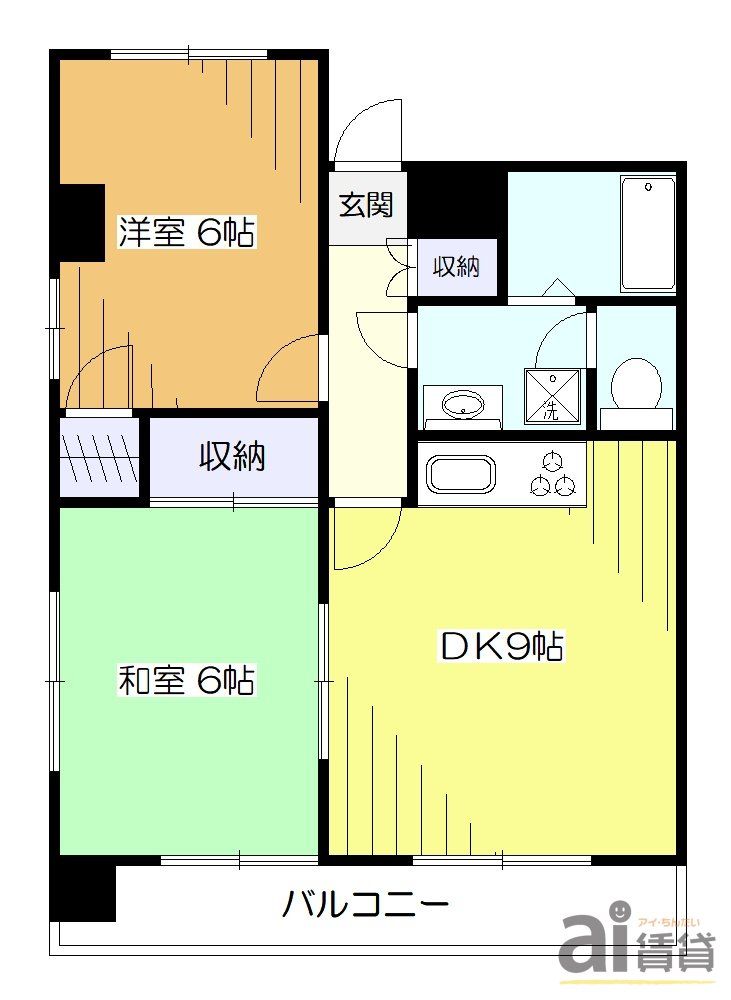 東大和市清水のマンションの間取り