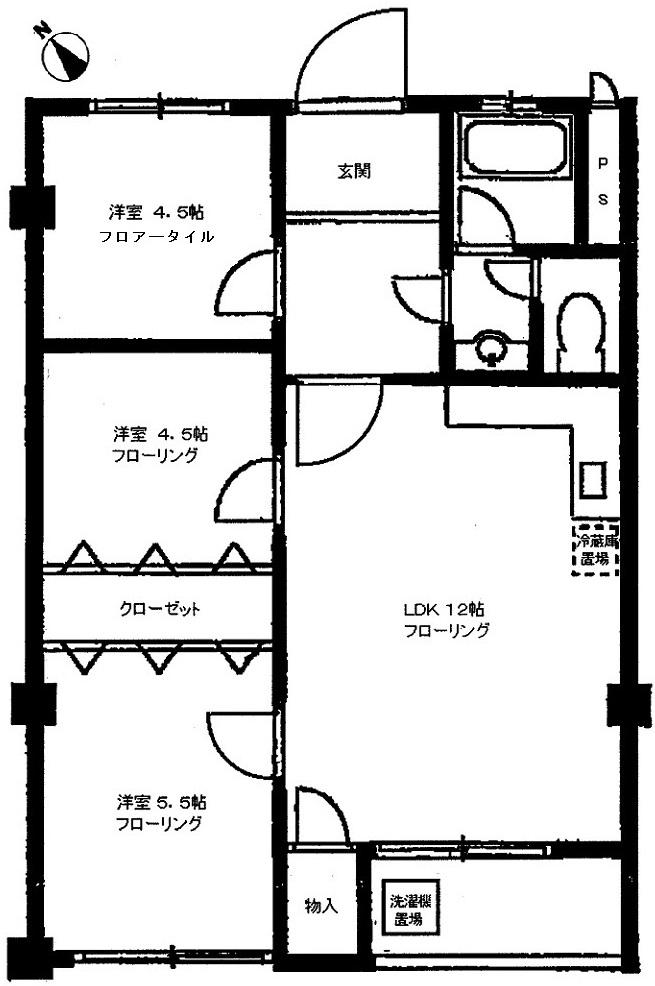 京王多摩川コーポラスの間取り