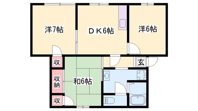 エクメーネ香呂　B棟の間取り