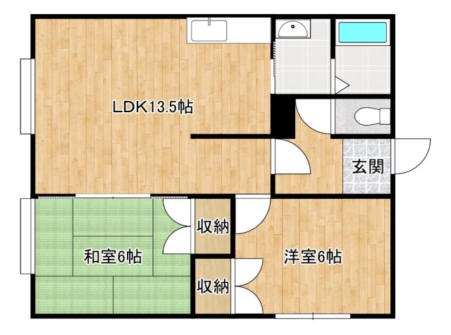 ケーワイハイツ Aの間取り