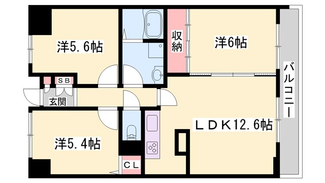 朝日プラザ東今宿の間取り