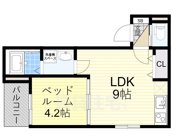 堺市堺区香ヶ丘町のアパートの間取り