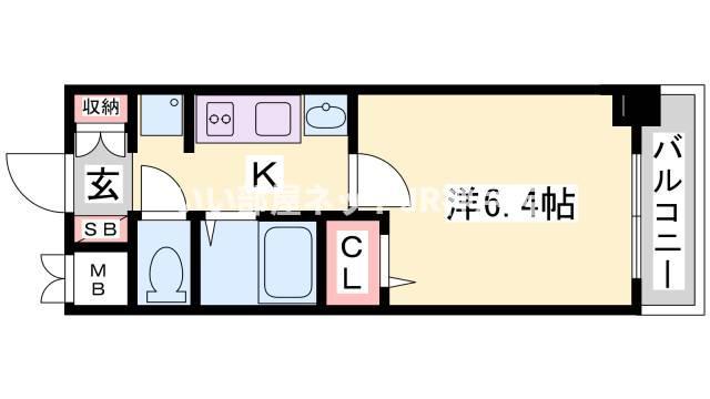 エステムプラザ神戸水木通グランクロスの間取り