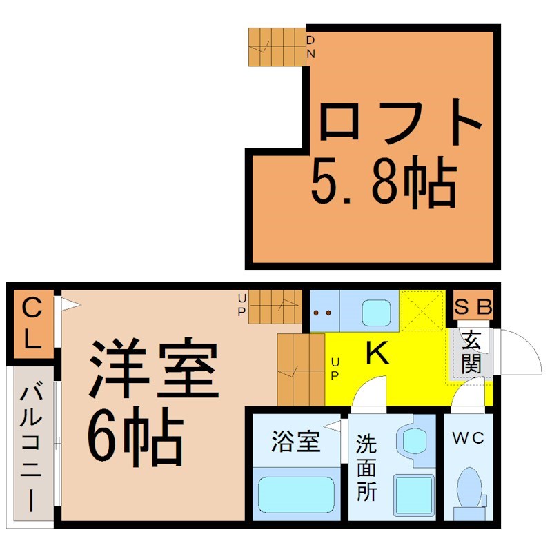 ルソレイユ安田通の間取り