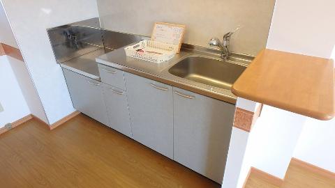 キッチン　２口ガスコンロが置ける流し台♪