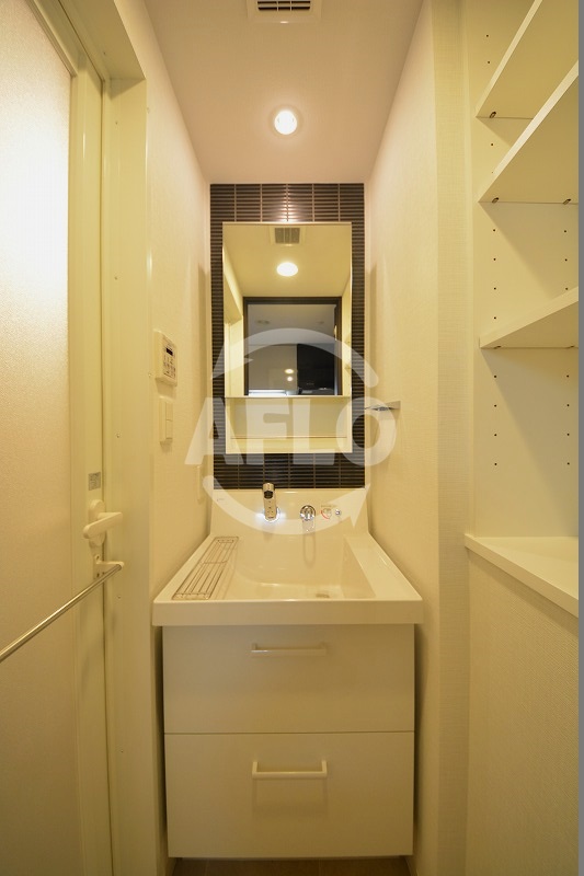 洗面設備　レジュールアッシュ上町台　洗面所