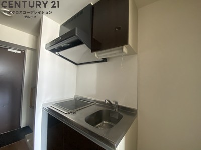 キッチン　2口IHコンロで火を使わず、料理初心者の方にもおすすめです！