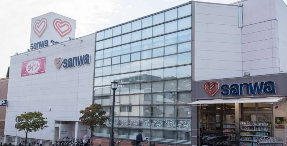 スーパー　sanwa（スーパー）まで128m