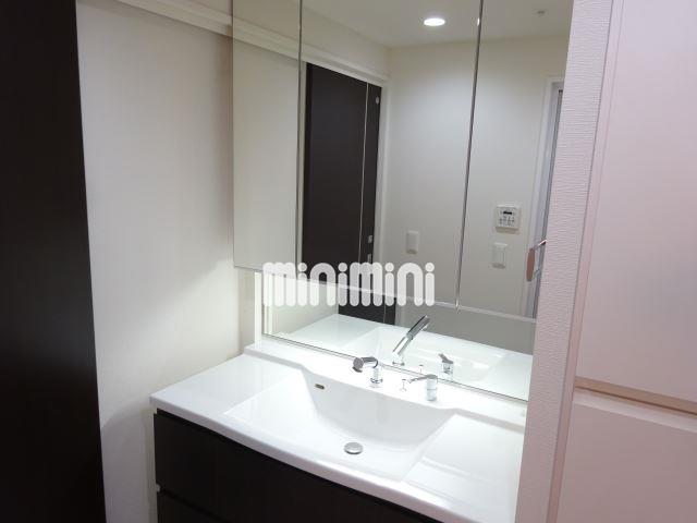 洗面設備　シャワーつきの洗面化粧台です。