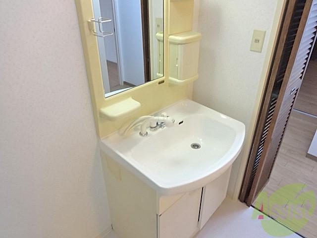 洗面設備　寝る前も起きる前もお世話になります☆シャンドレ付です。