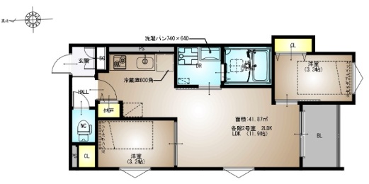 REGALEST喜連瓜破2の間取り写真