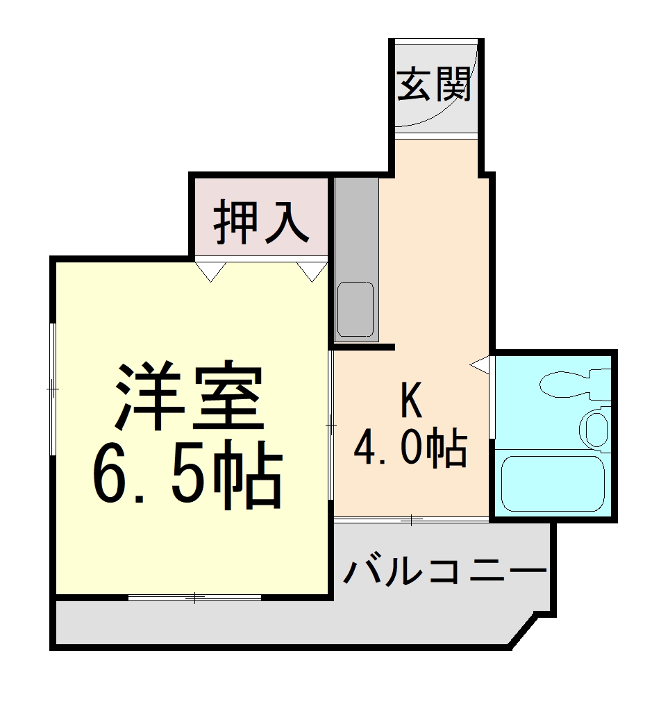 スタジオ108レザン中桜塚の間取り写真