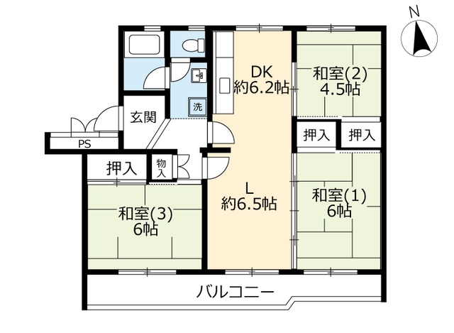 UR花川中央の間取り写真