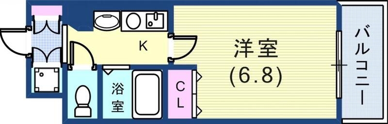 スワンズコート新神戸の間取り写真
