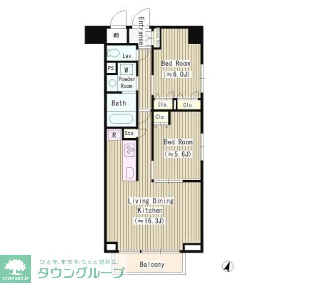 プリムベール新田の間取り写真