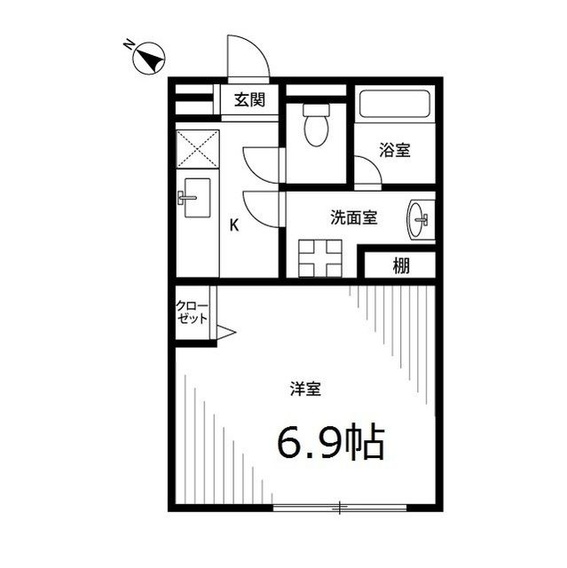 小田急線 柿生駅 徒歩15分 2階建 築21年の間取り写真