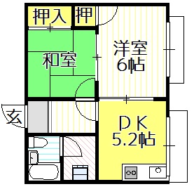 大阪市平野区加美南のマンションの間取り