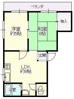 大阪市港区港晴のマンションの間取り