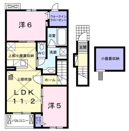 名古屋市緑区作の山町のアパートの間取り