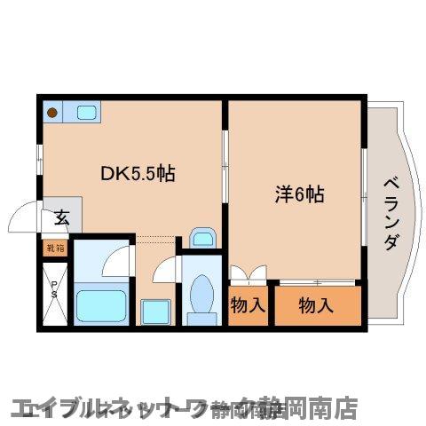 静岡市駿河区小鹿のマンションの間取り