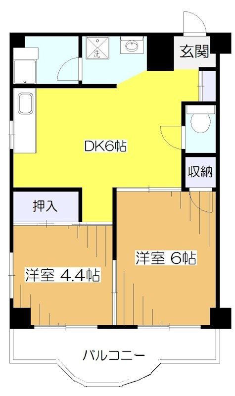 東京都東村山市栄町３（マンション）の賃貸物件の間取り