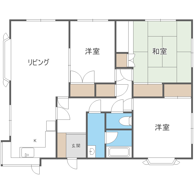 北海道札幌市西区西野六条５（アパート）の賃貸物件の間取り